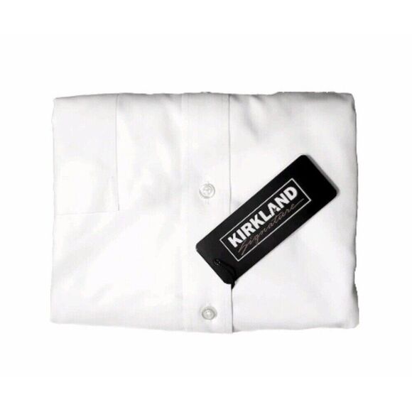 Kirkland Signature Men's Traditional Fit Non Iron Button Down Cotton Shirt 18x33 - Picture 6 of 9